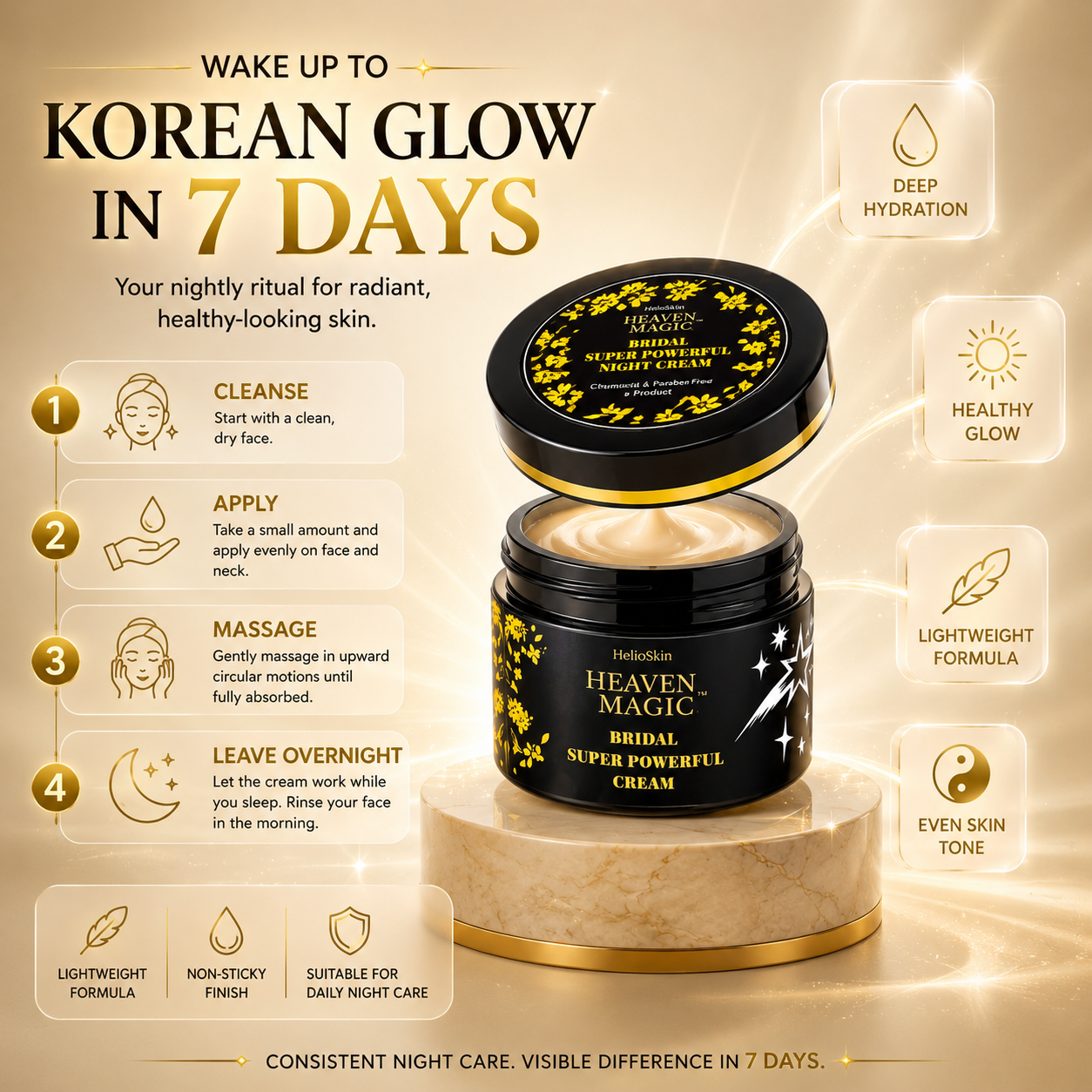 HelioSkin Magic Bridal Instant Glow Creme (40GM)